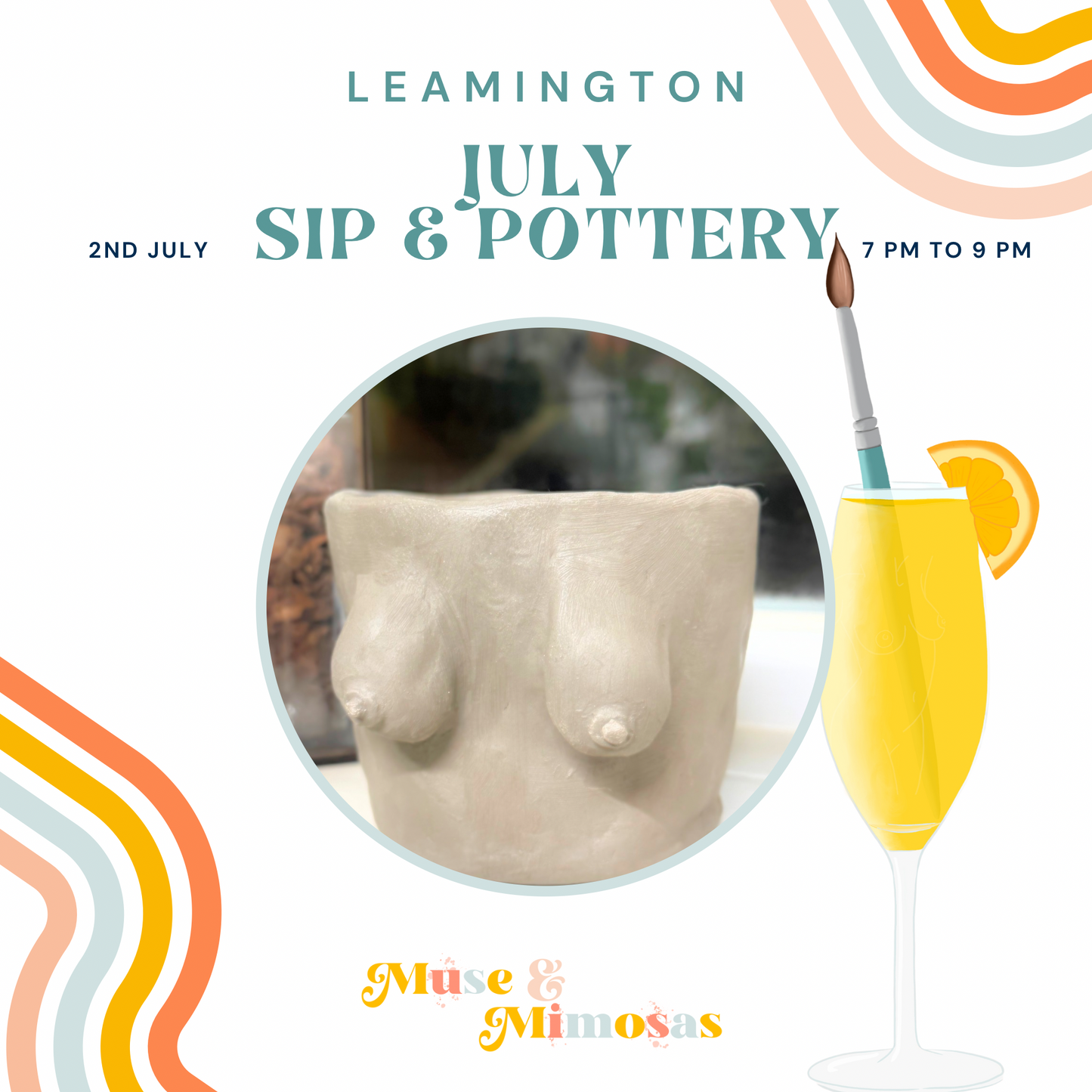 Sip and Pottery Leamington Spa - 2nd July 2025