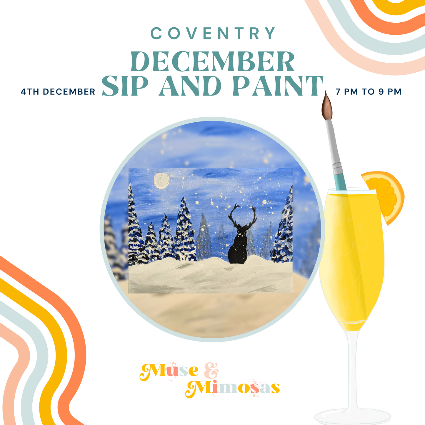 Christmas Sip and Paint Coventry - 4th December 2025