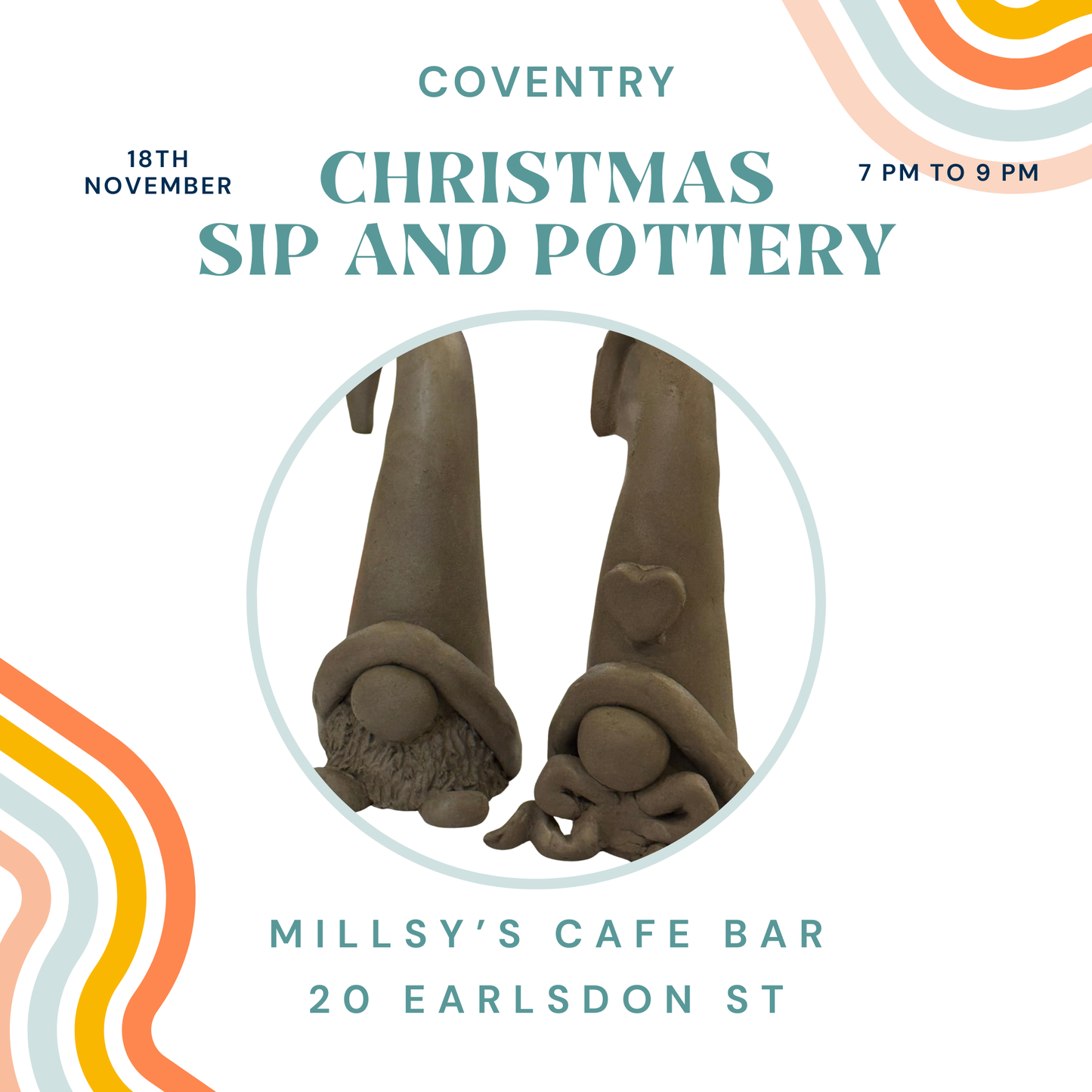 Christmas Sip and Pottery Coventry - 18th November 2026