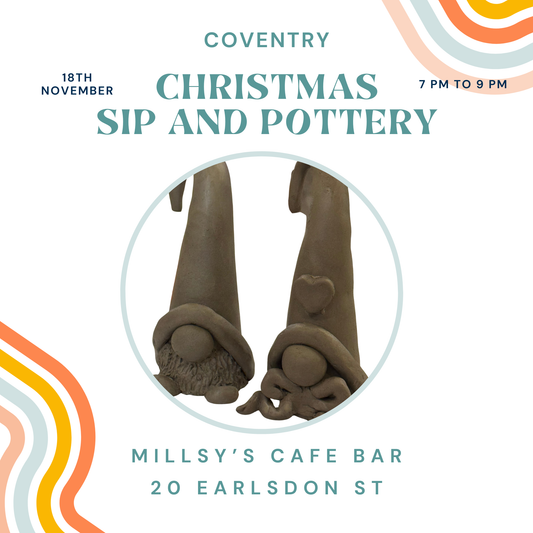 Christmas Sip and Pottery Coventry - 18th November 2026