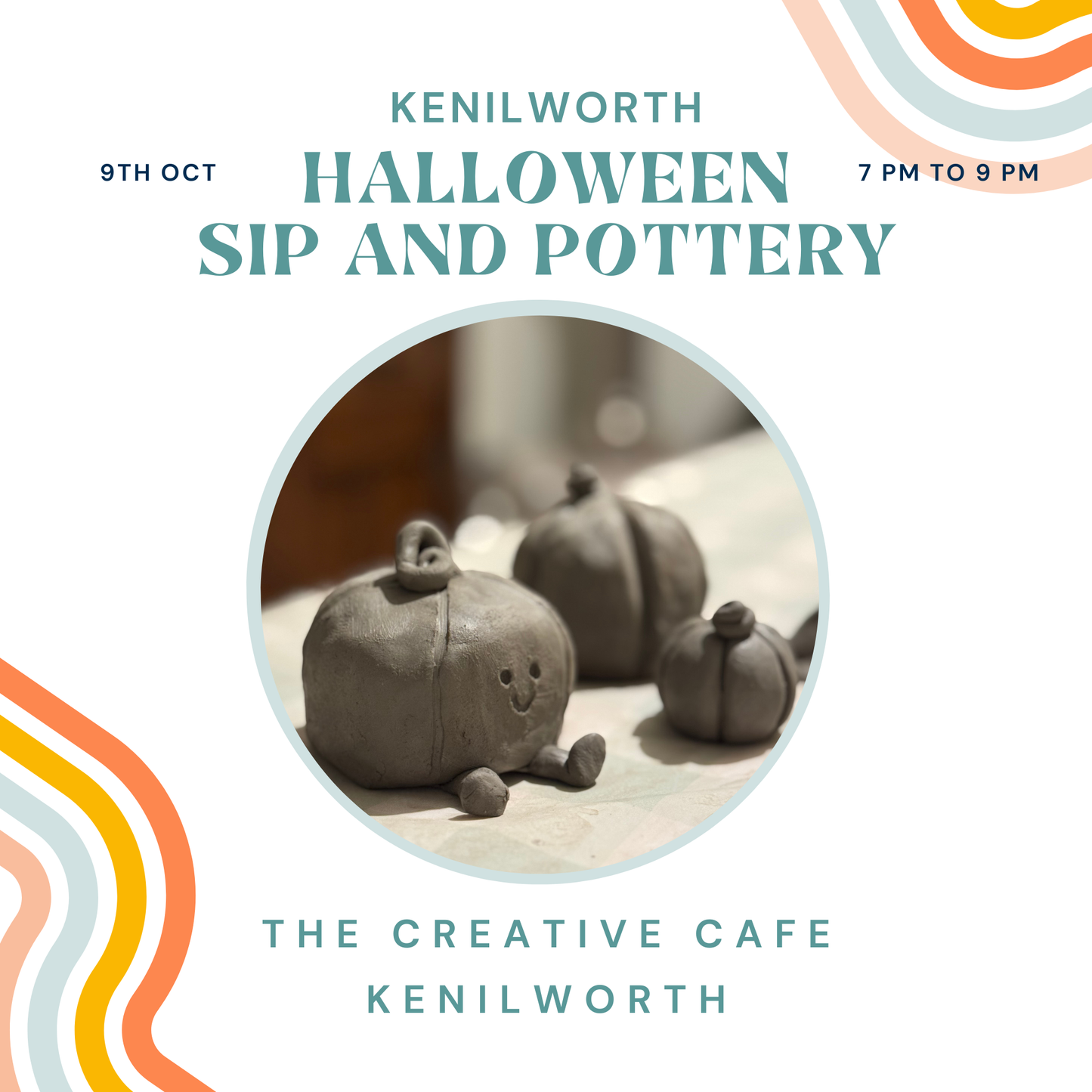 Halloween Sip and Pottery Kenilworth - 9th October 2026