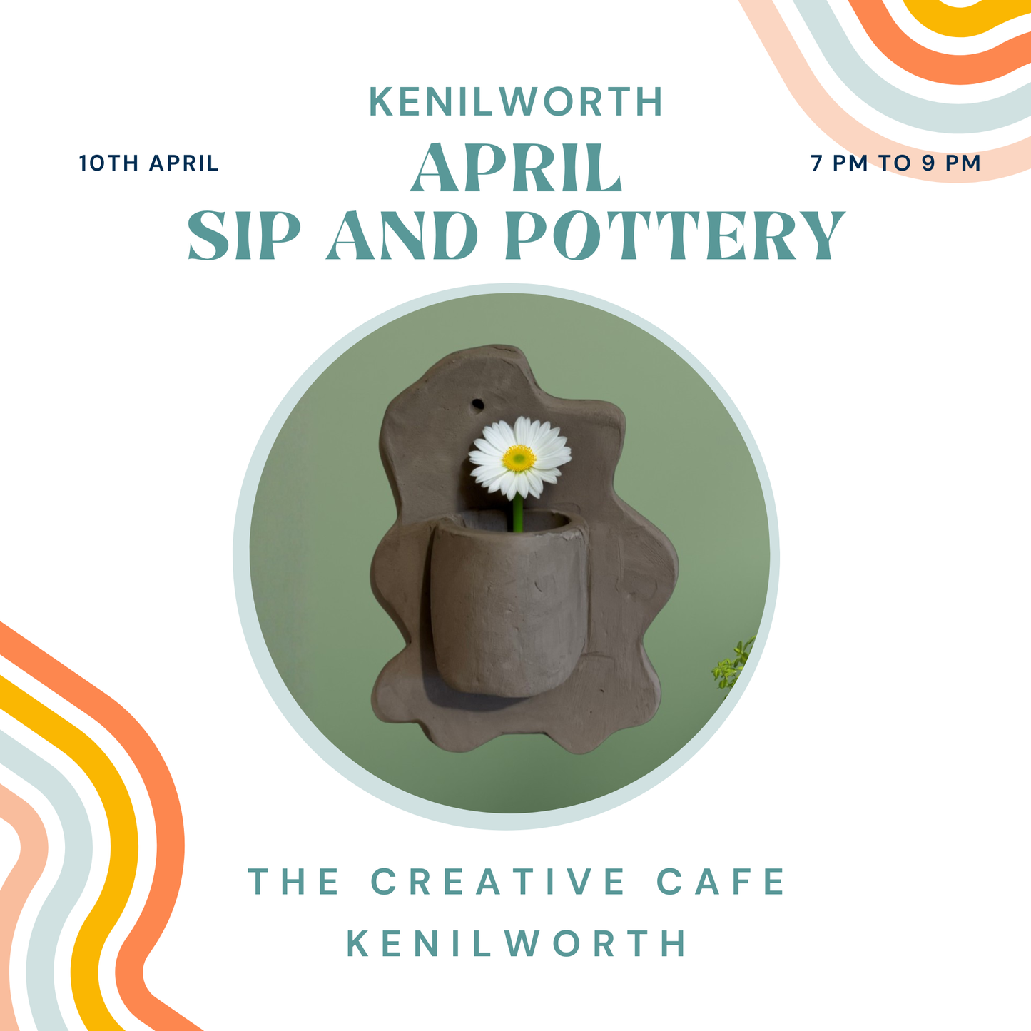 Sip and Pottery Kenilworth - 10th April 2026