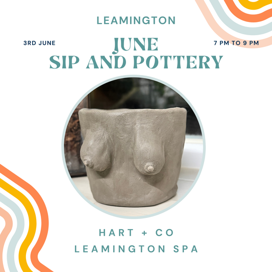 Sip and Pottery Leamington Spa - 3rd June 2026