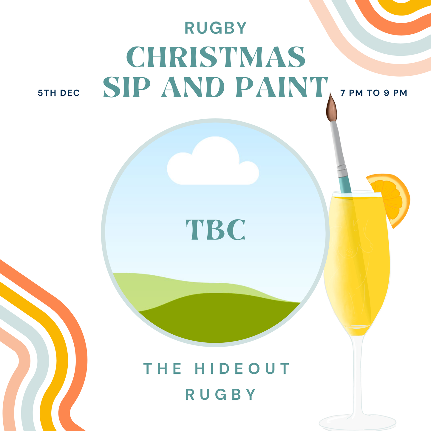 Christmas Sip and Paint Rugby - 5th December 2026