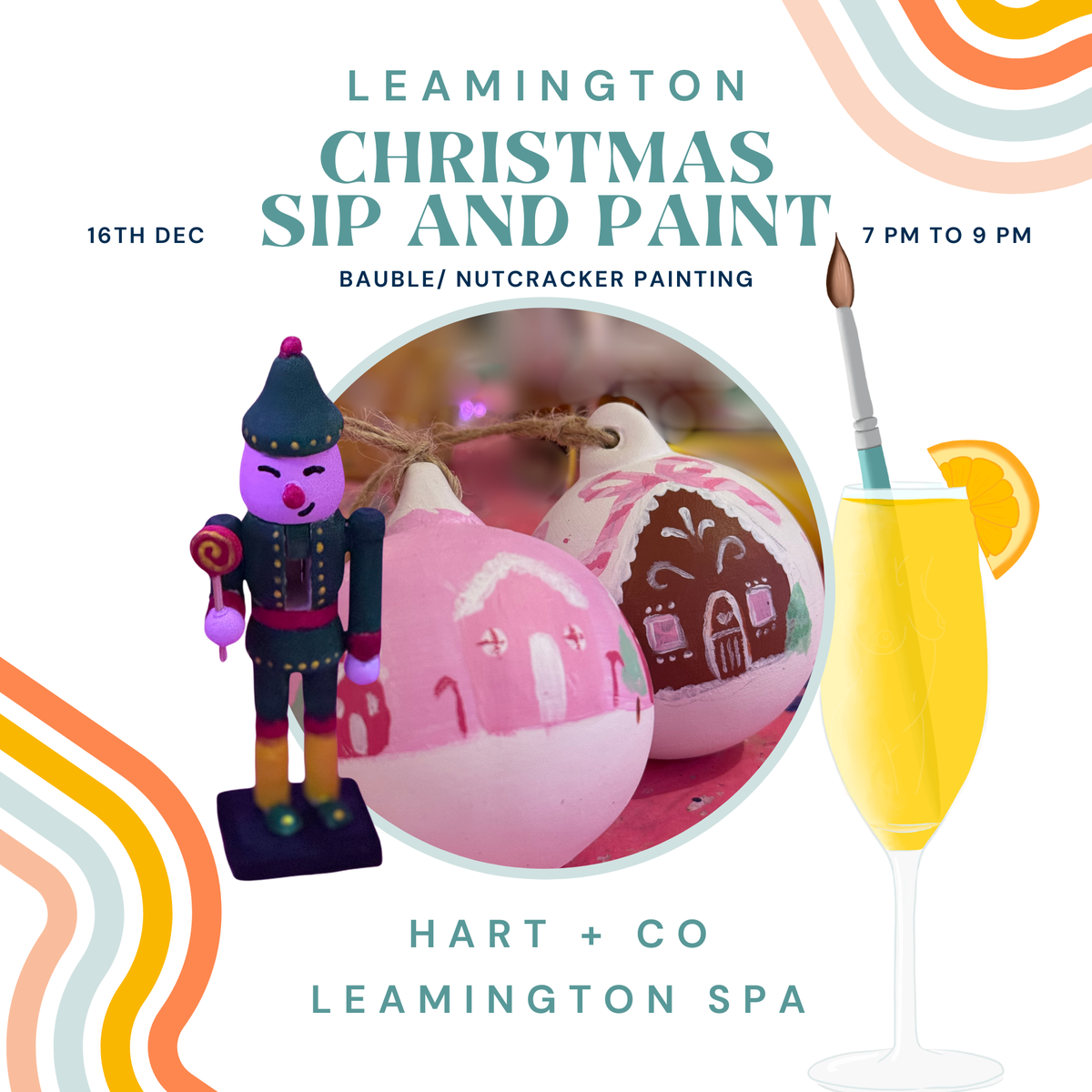 Sip and Bauble or Nutcracker Painting Leamington Spa - 16th December 2026