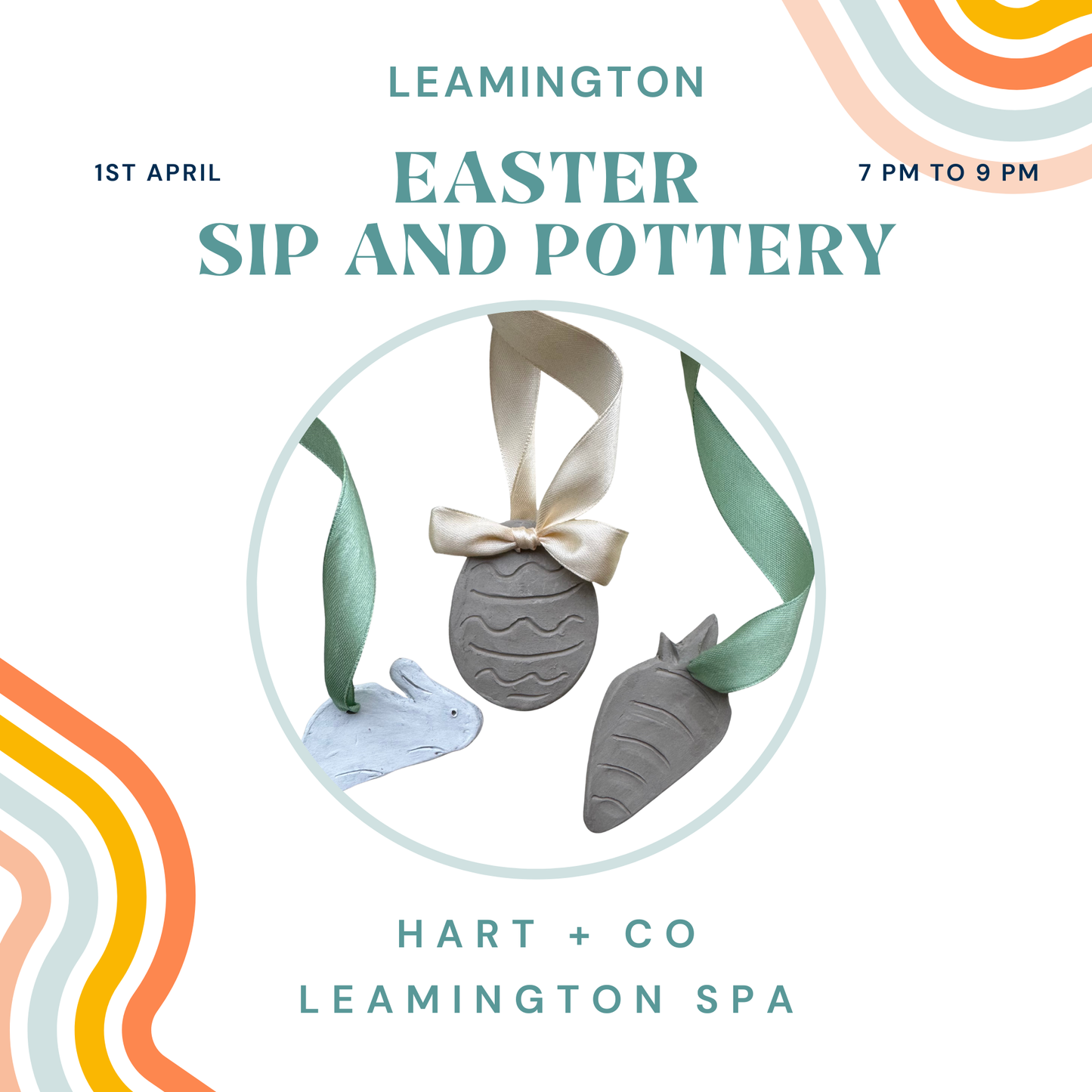Easter Sip and Pottery Leamington Spa - 1st April 2026